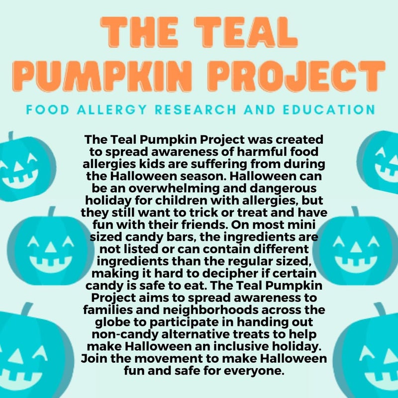 SCS Direct Teal Pumpkin Halloween Trick or Treat Bucket 8.5 in (1 Pack)-Official Teal Pumpkin Project Allergy-Friendly Candy Pail Accessory and Party Decoration Supplies, Haunted House Plastic Bowl w Handle - Image 5